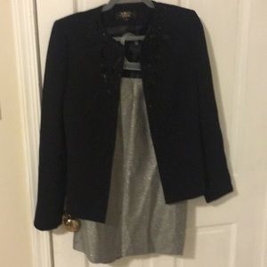 Tahari embellished suit set